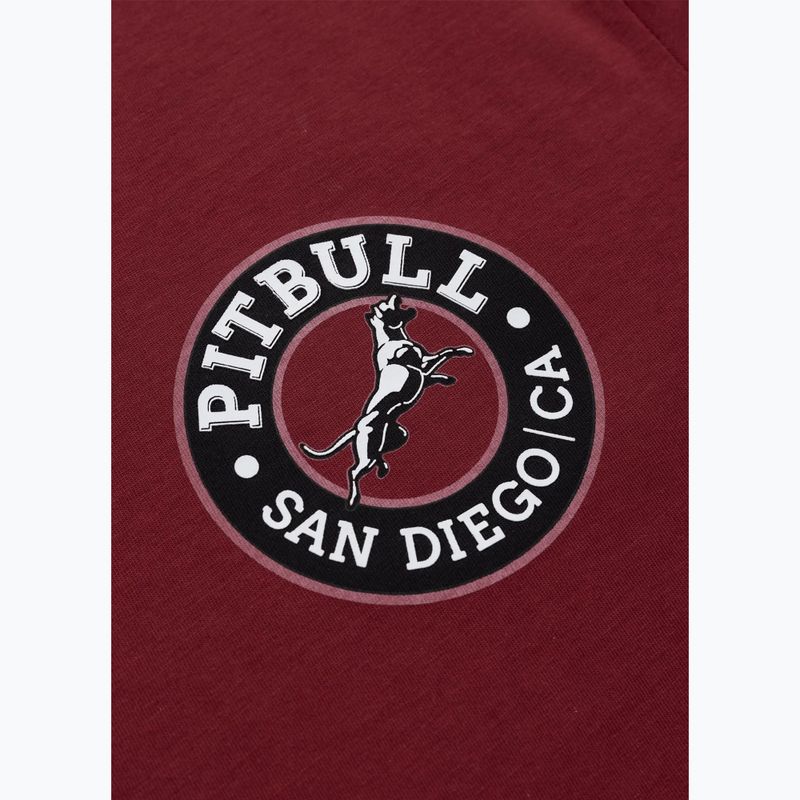 Vyriški marškinėliai Pitbull San Diego CA black burgundy 6