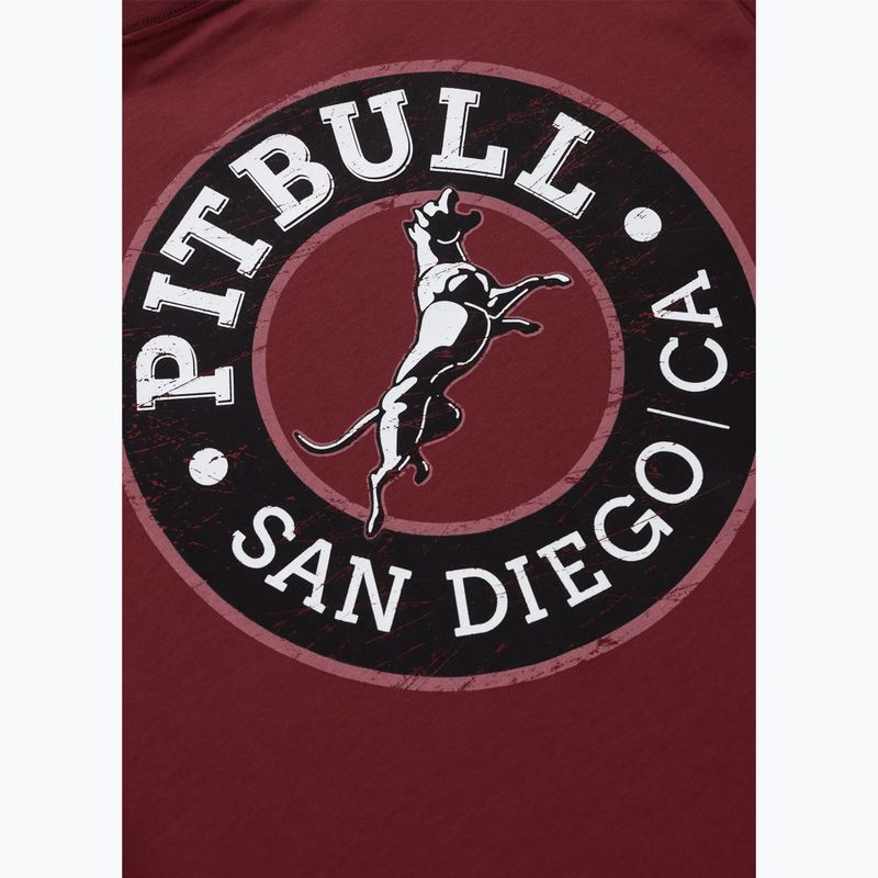 Vyriški marškinėliai Pitbull San Diego CA black burgundy 7