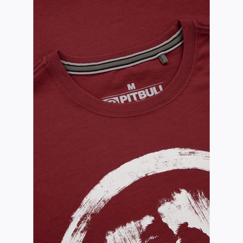 Vyriški marškinėliai Pitbull Logo Palms burgundy 6