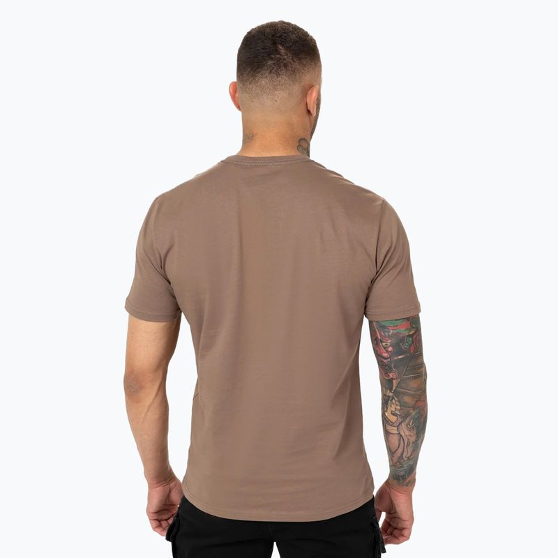 Vyriški marškinėliai Pitbull Logo Palms brown savana 3