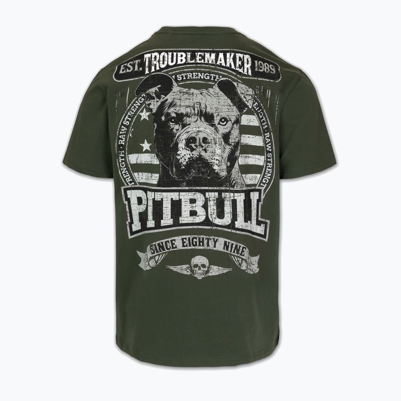Vyriški marškinėliai Pitbull Troublemarker old green 2