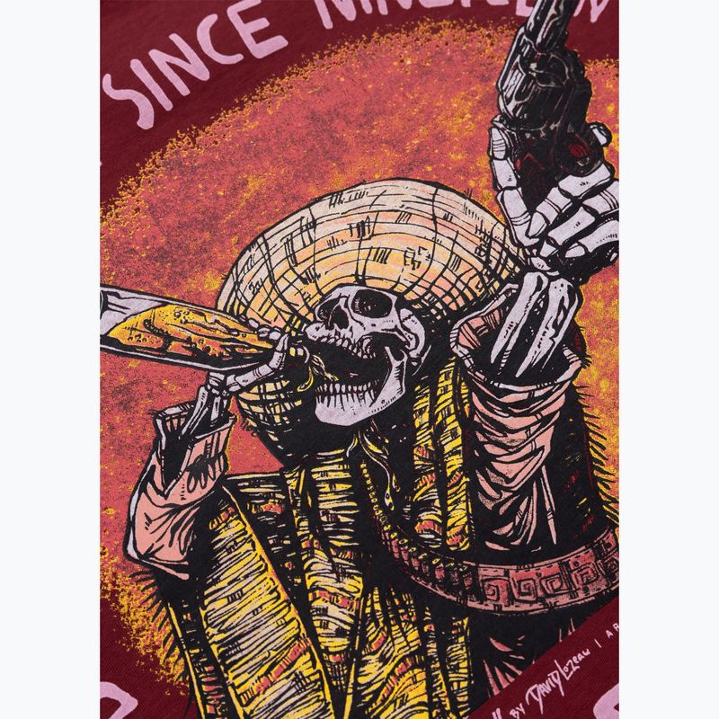 Vyriški marškinėliai Pitbull Shot For Shot burgundy 6