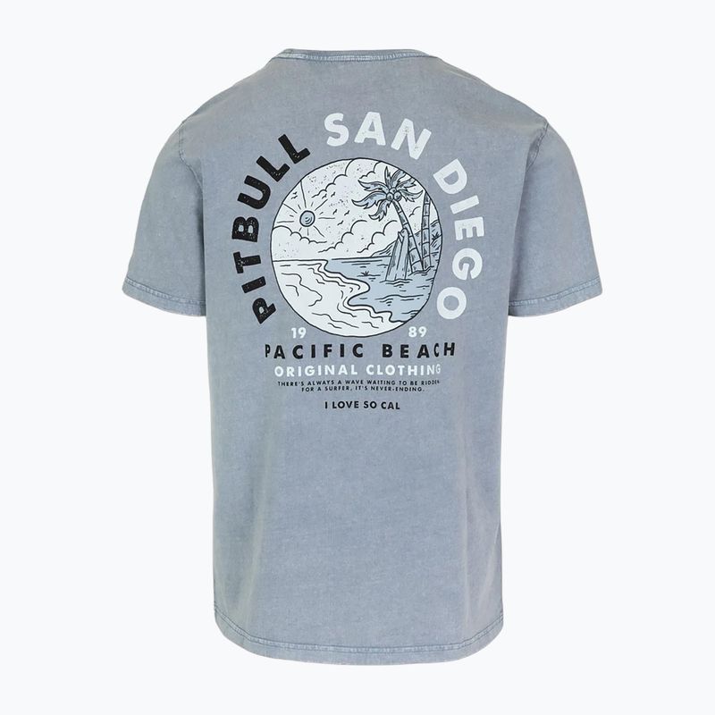 Vyriški marškinėliai Pitbull Planet Surf washed blue 6