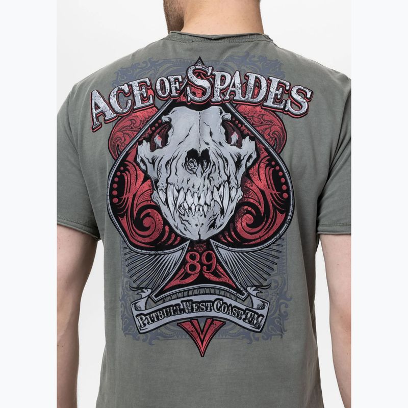 Vyriški marškinėliai Pitbull Ace Of Spades muted green 3