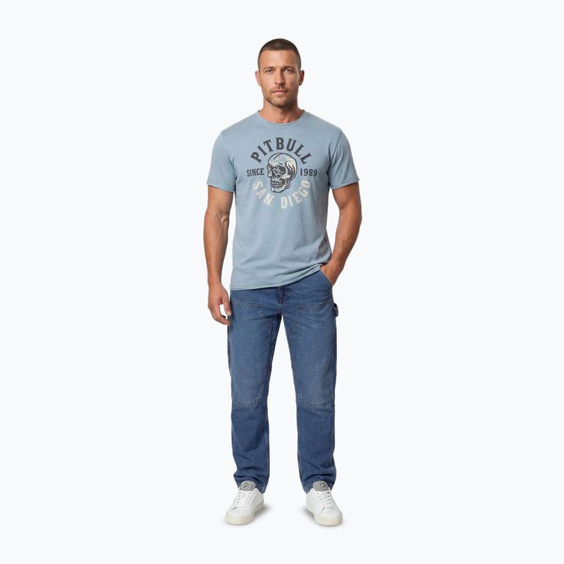 Vyriški marškinėliai Pitbull Shkull Logo blue 2