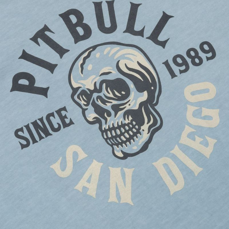 Vyriški marškinėliai Pitbull Shkull Logo blue 4