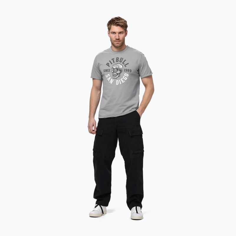 Vyriški marškinėliai Pitbull Shkull Logo grey 2