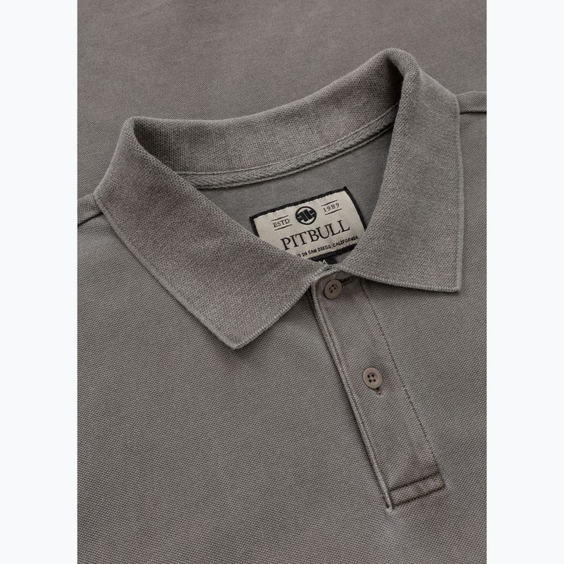 Vyriški polo marškinėliai Pitbull Washed Polo dark brown 3