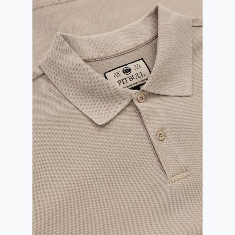 Vyriški polo marškinėliai Pitbull Washed Polo pale sand 3