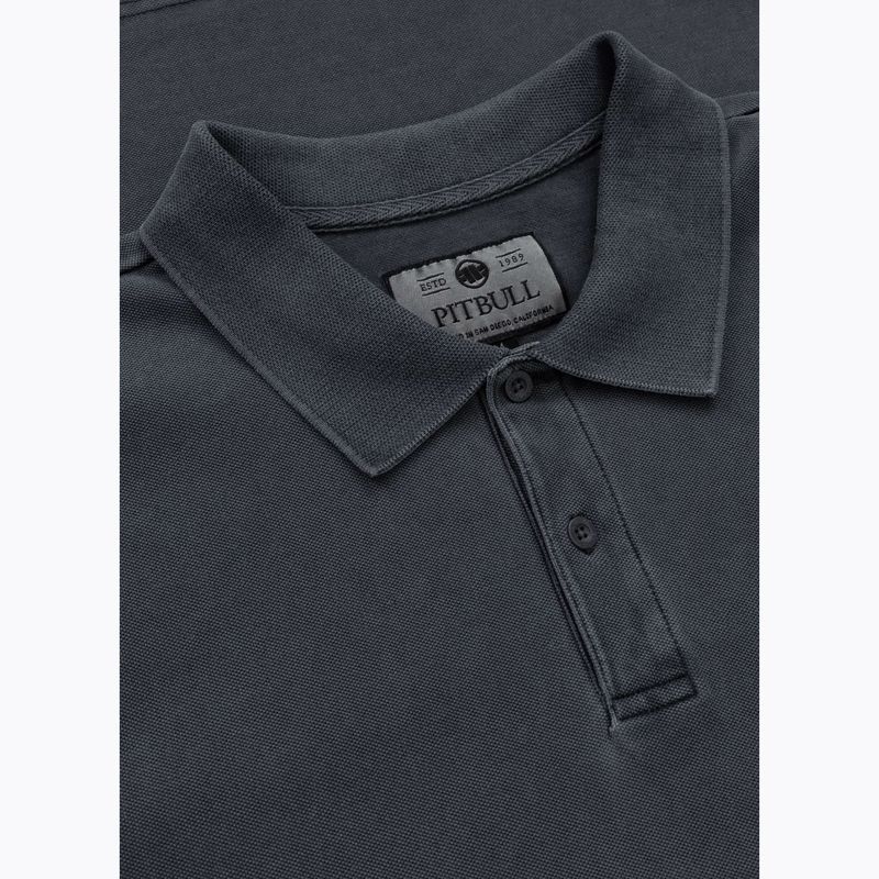 Vyriški polo marškinėliai Pitbull Washed Polo dark graphite 3