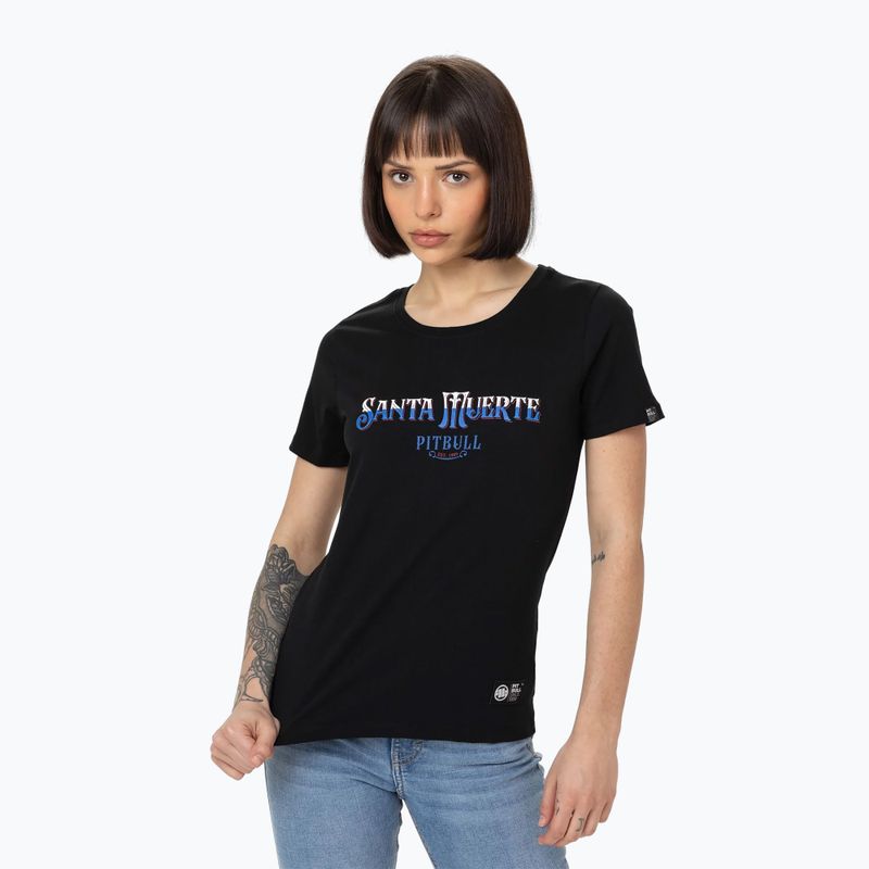 Moteriški marškinėliai Pitbull Santa Muerte Blue black