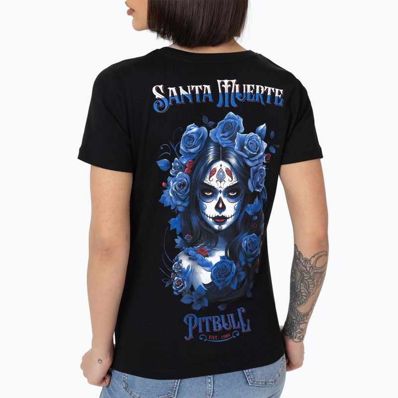 Moteriški marškinėliai Pitbull Santa Muerte Blue black 3
