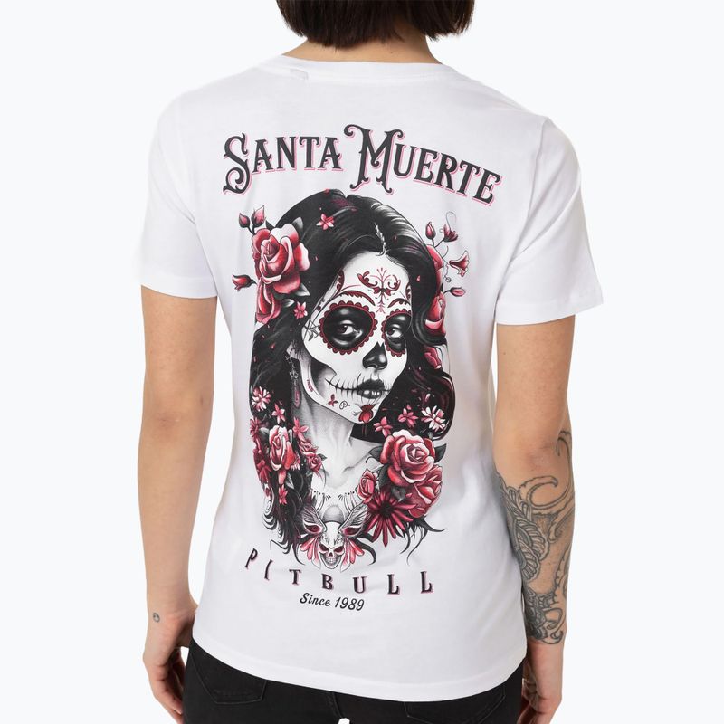 Moteriški marškinėliai Pitbull Santa Muerte Rose white 3