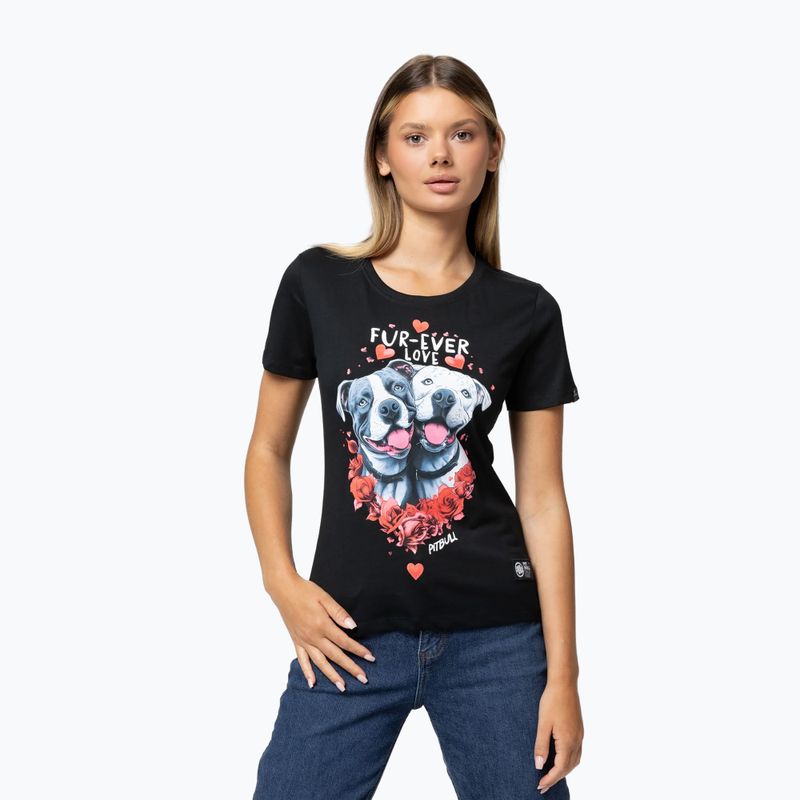 Moteriški marškinėliai Pitbull Fur Ever Love black 3