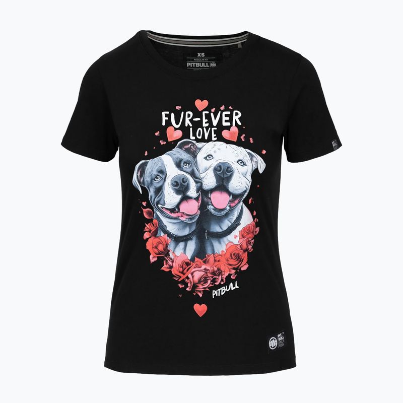 Moteriški marškinėliai Pitbull Fur Ever Love black