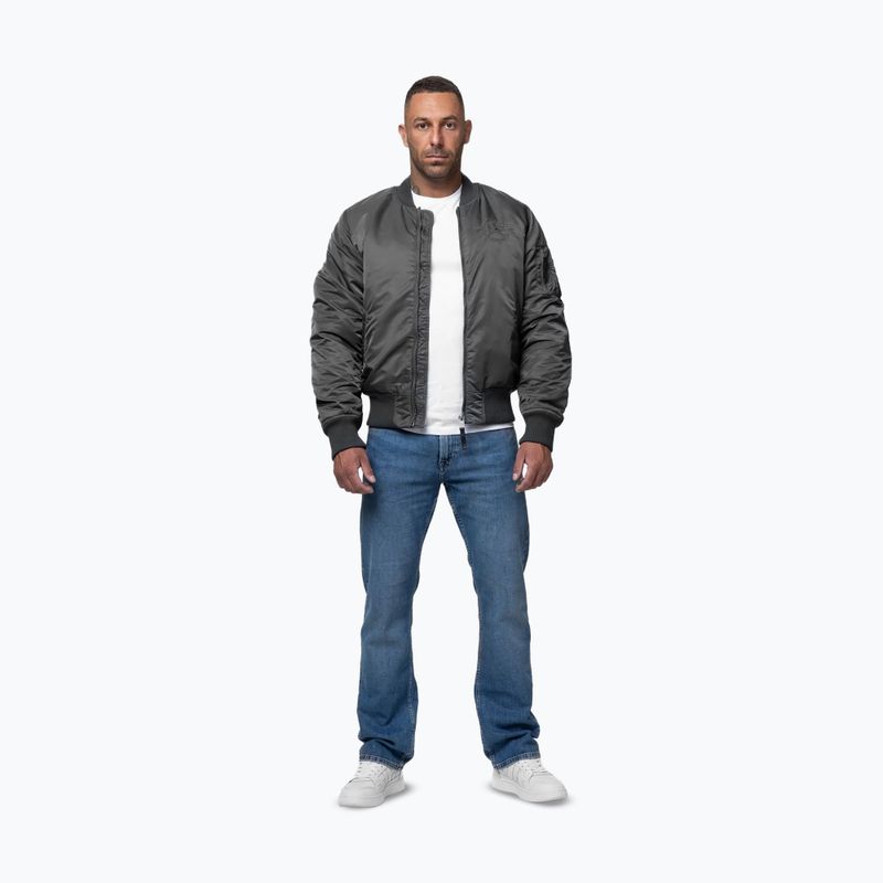 Vyriška striukė Pitbull Hacket Washed Bomber graphite 2