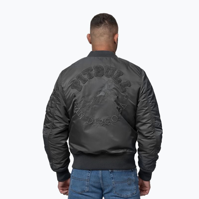 Vyriška striukė Pitbull Hacket Washed Bomber graphite 3