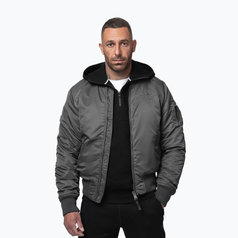 Vyriška striukė Pitbull Hacket Washed Bomber graphite 4