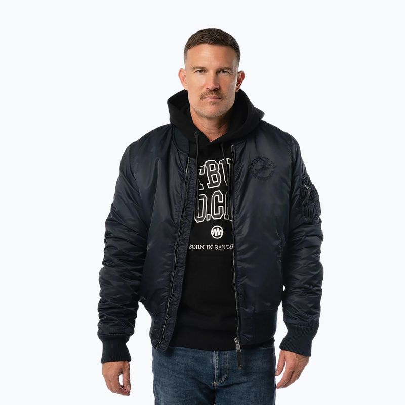 Vyriška striukė Pitbull Hacket Washed Bomber dark navy