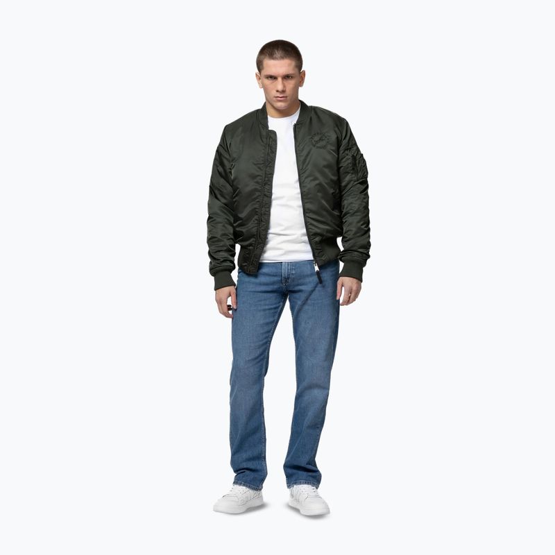 Vyriška striukė Pitbull Hacket Washed Bomber dark green 2