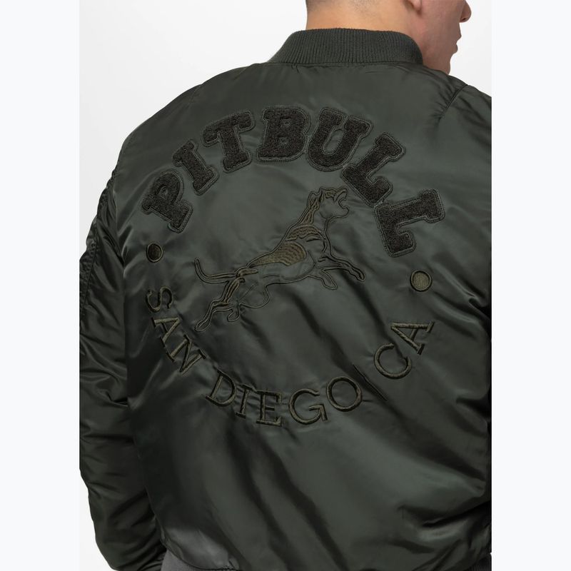 Vyriška striukė Pitbull Hacket Washed Bomber dark green 4