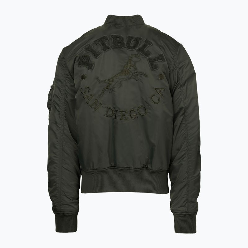 Vyriška striukė Pitbull Hacket Washed Bomber dark green 2