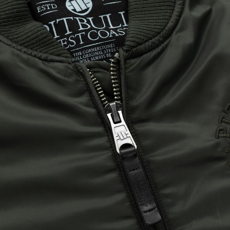 Vyriška striukė Pitbull Hacket Washed Bomber dark green 3