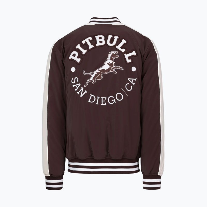 Vyriška striukė Pitbull Manolito Baseball burgundy 8