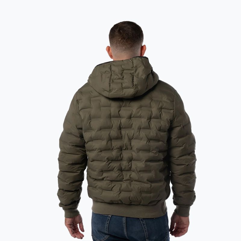 Vyriška žieminė striukė Pitbull Fisk Quilted Hooded olive 2