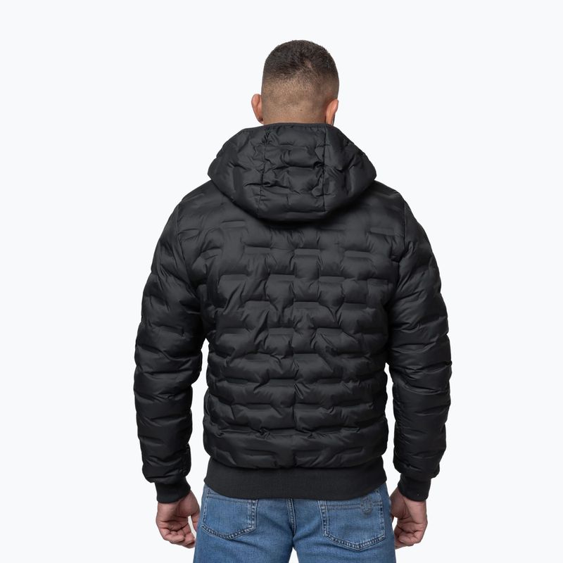 Vyriška žieminė striukė Pitbull Fisk Quilted Hooded black 3