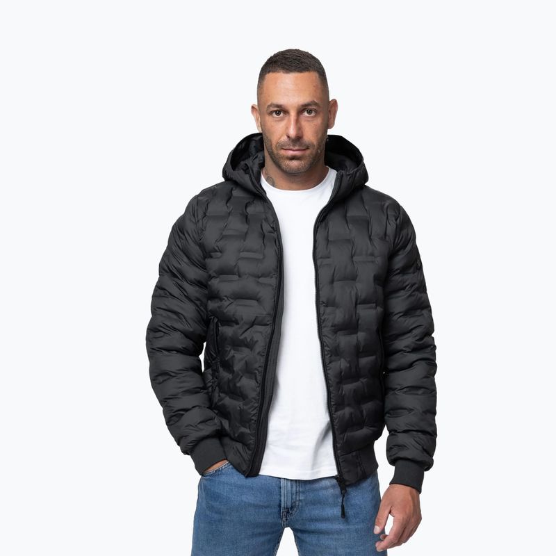 Vyriška žieminė striukė Pitbull Fisk Quilted Hooded black 4