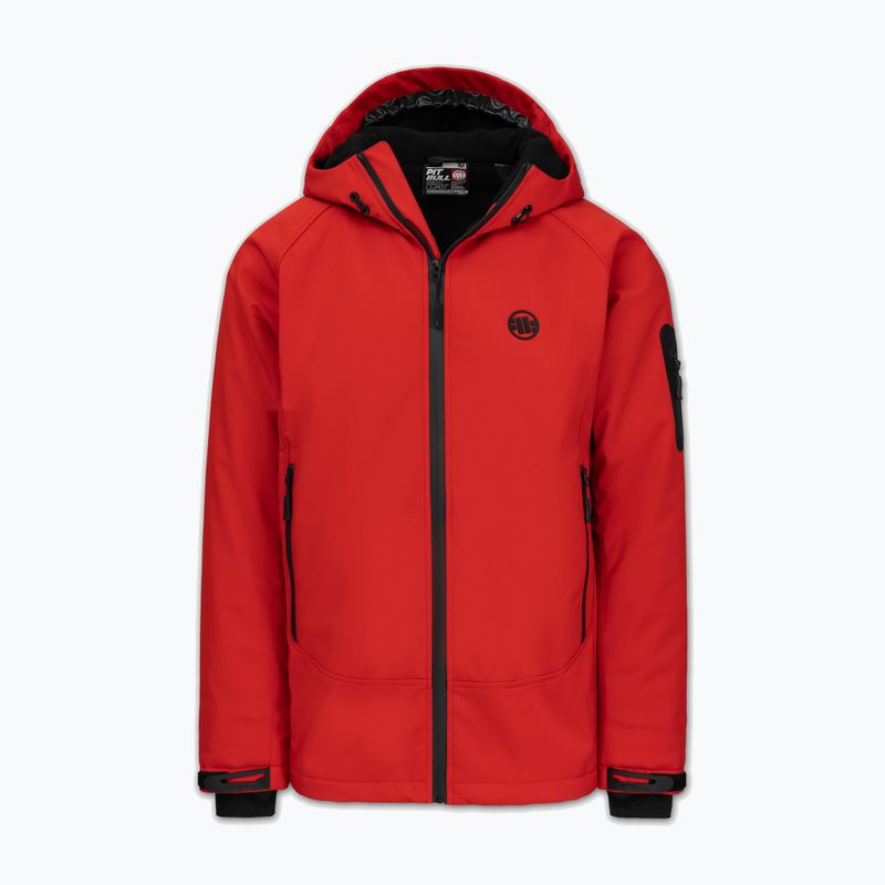 Vyriška žieminė striukė Pitbull Padded Rockfish Hooded fluorescent/red