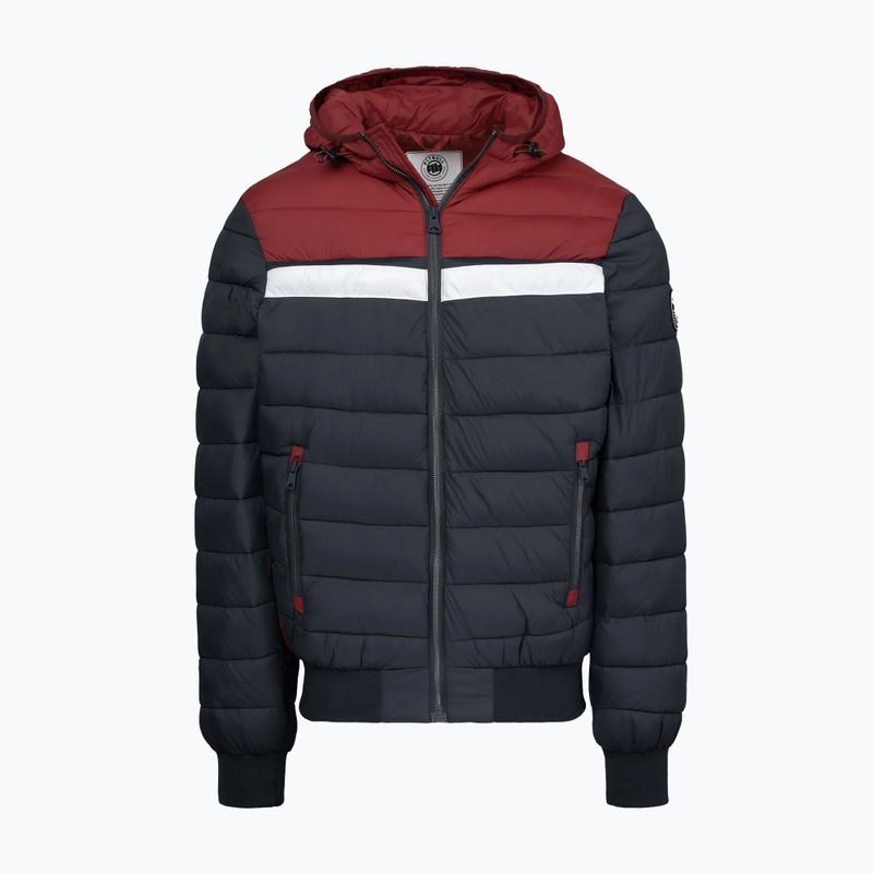 Vyriška žieminė striukė Pitbull Rubio Quilted Hooded dark navy/red 5