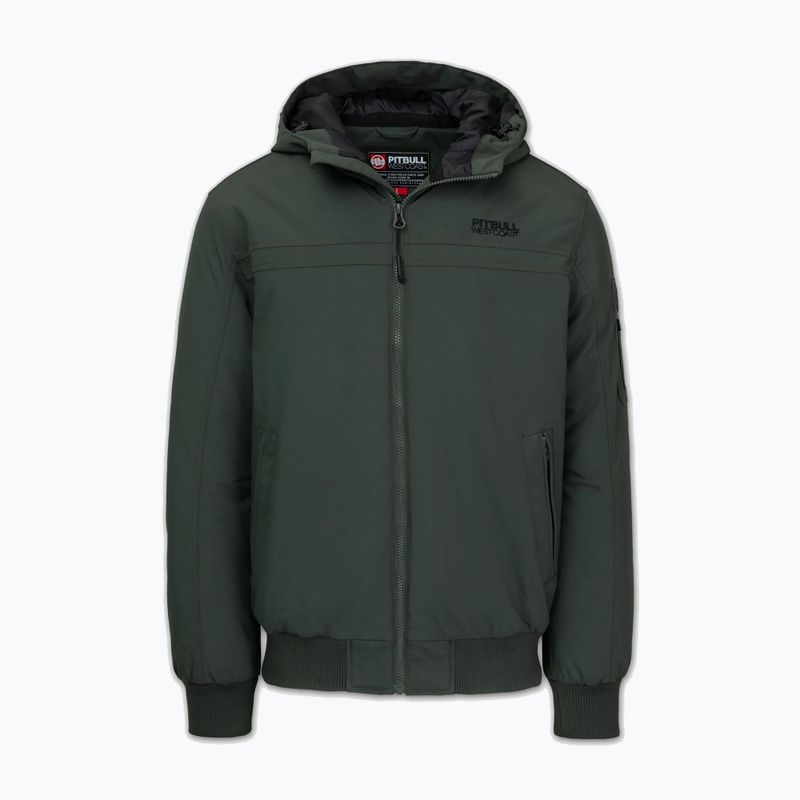 Vyriška žieminė striukė Pitbull Balboa 2 Hooded dark green 6