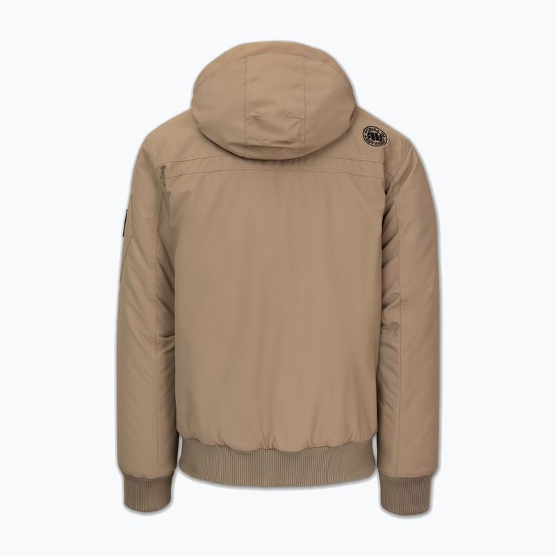 Vyriška žieminė striukė Pitbull Balboa 2 Hooded dark sand 6