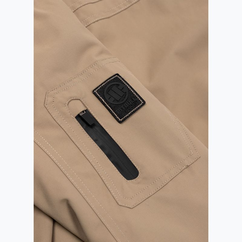 Vyriška žieminė striukė Pitbull Balboa 2 Hooded dark sand 10