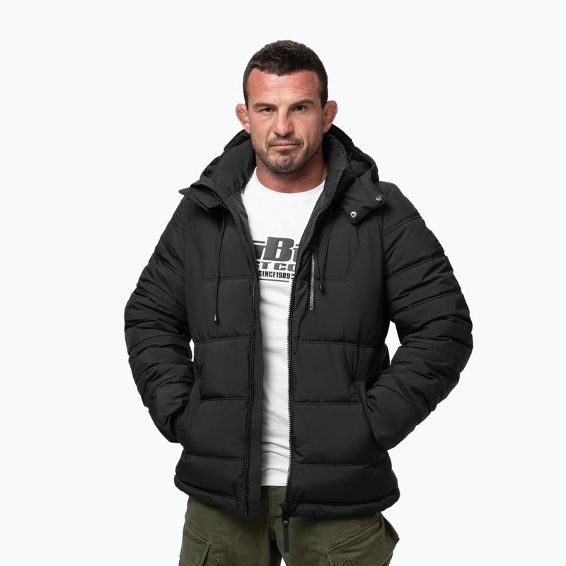 Vyriška žieminė striukė Pitbull Piedmont Quilted Hooded black