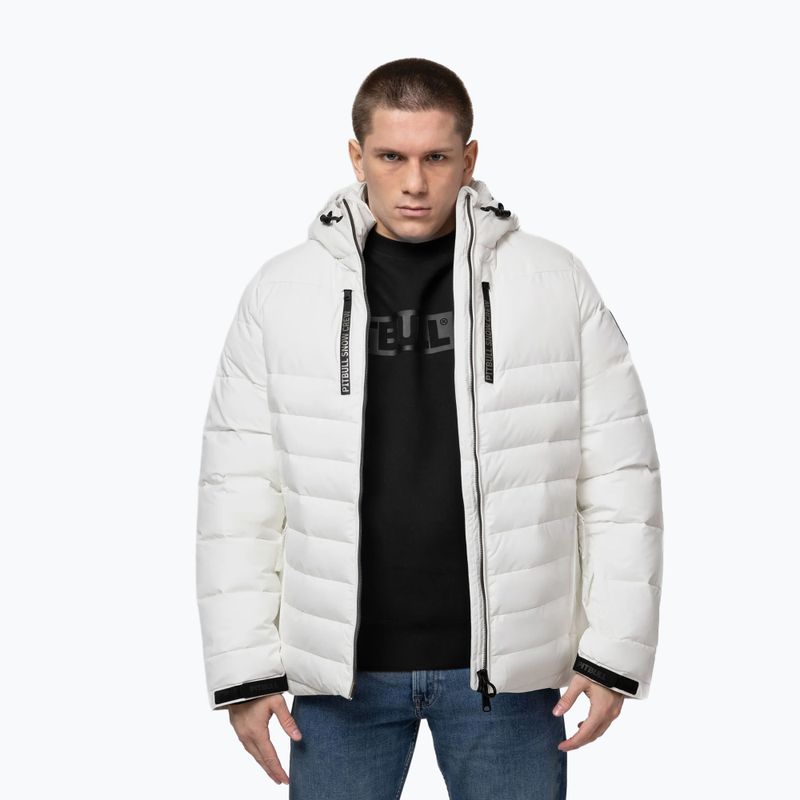 Vyriška žieminė striukė Pitbull Crestline Padded Hooded off white 5
