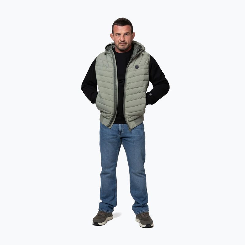 Vyriška liemenė Pitbull Naylor Padded Hooded dusty salvia 2
