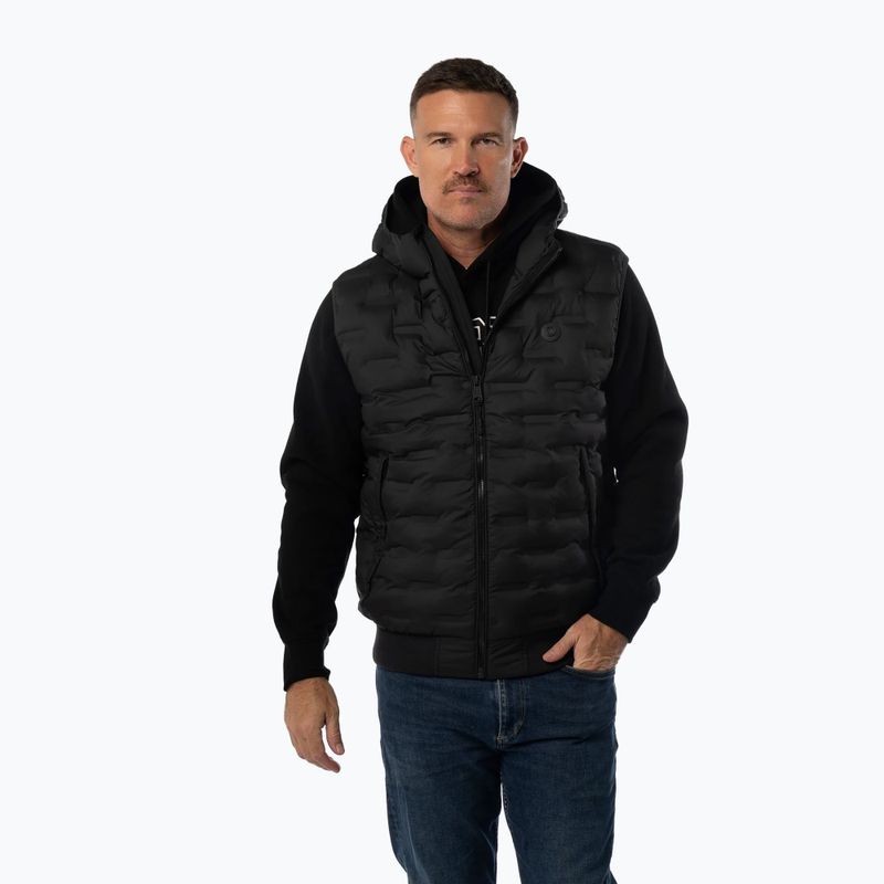 Vyriška liemenė Pitbull Fisk Quilted Hooded black