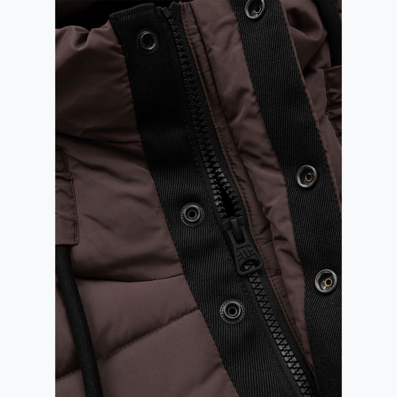 Moteriška žieminė striukė Pitbull Amalia Padded Hooded dark chocolate 8
