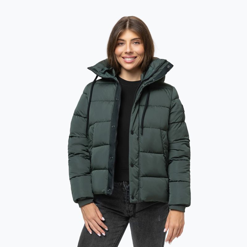 Moteriška žieminė striukė Pitbull Amalia Padded Hooded dark green 4
