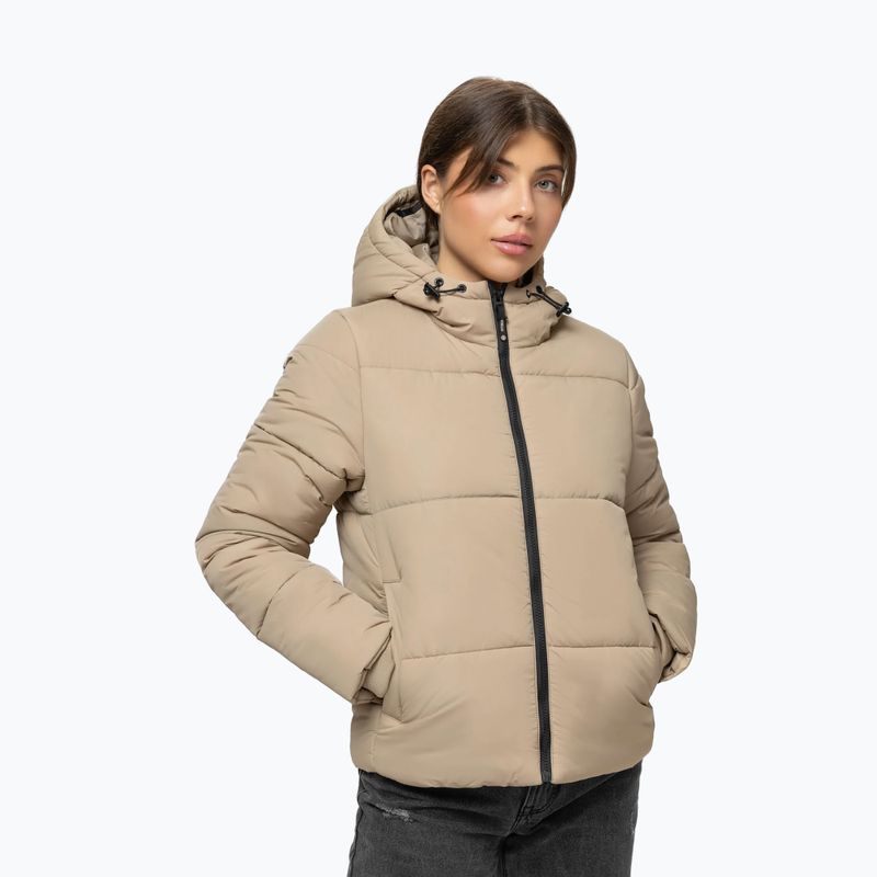 Moteriška žieminė striukė Pitbull Vista Quilted Hooded dark sand 4