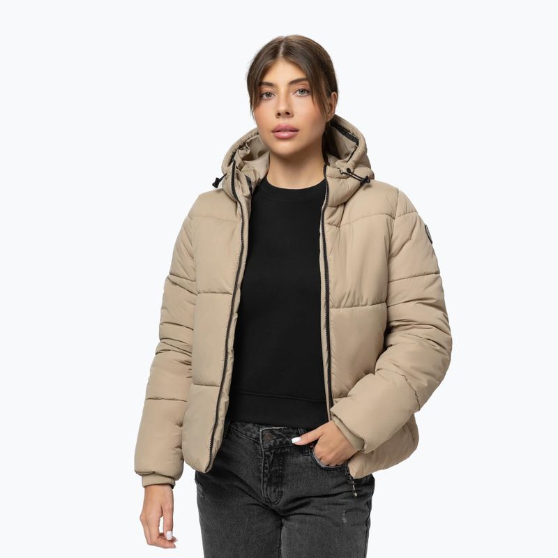 Moteriška žieminė striukė Pitbull Vista Quilted Hooded dark sand 5