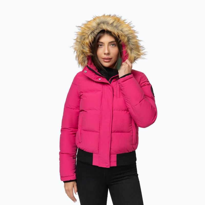 Moteriška žieminė striukė Pitbull Azalea Quilted Hooded raspberry red 4