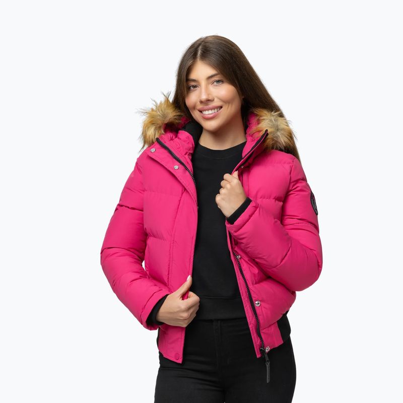 Moteriška žieminė striukė Pitbull Azalea Quilted Hooded raspberry red 5
