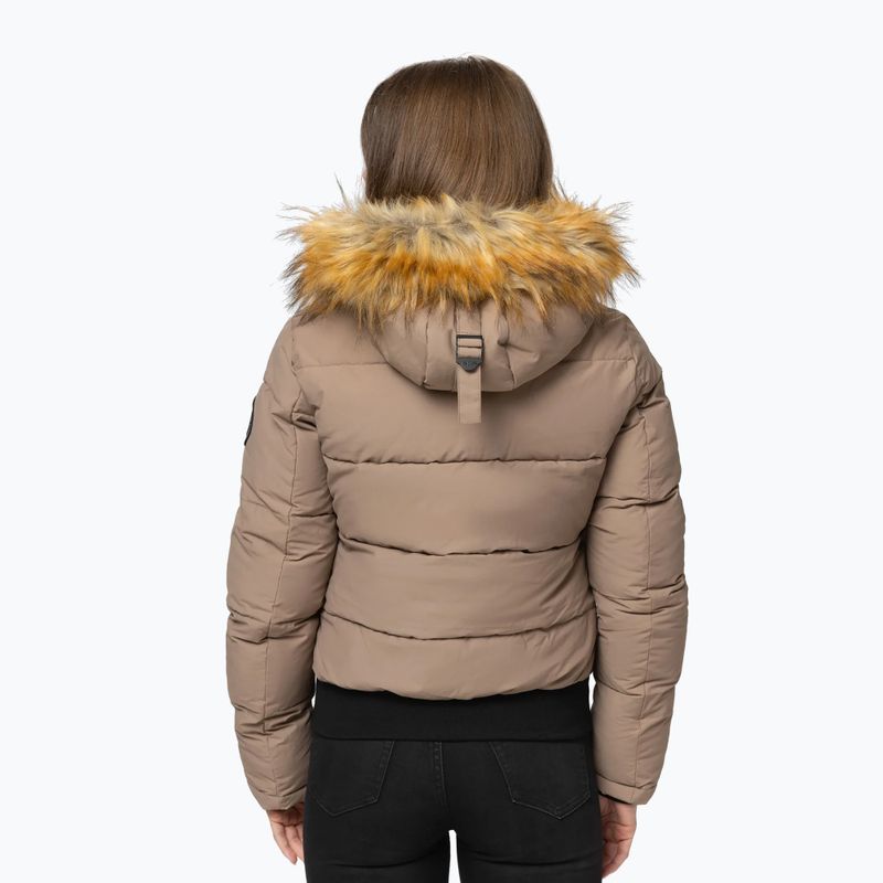 Moteriška žieminė striukė Pitbull Azalea Quilted Hooded dark sand 3