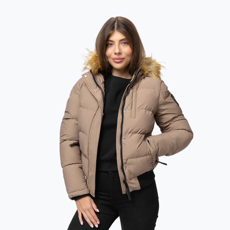 Moteriška žieminė striukė Pitbull Azalea Quilted Hooded dark sand 4