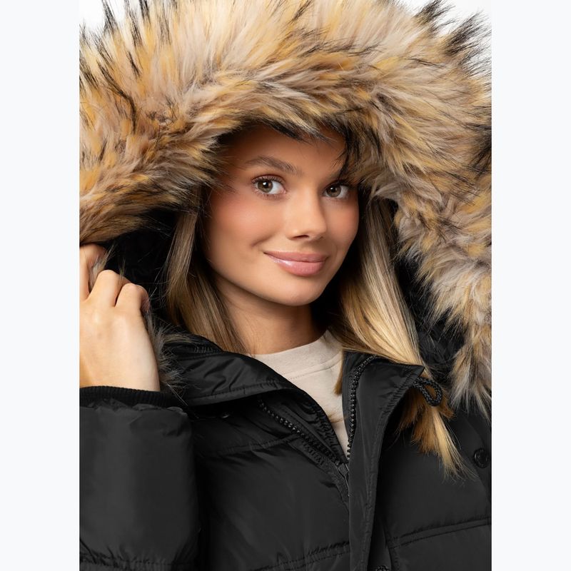 Moteriška žieminė striukė Pitbull Queenston Padded Hooded black 4
