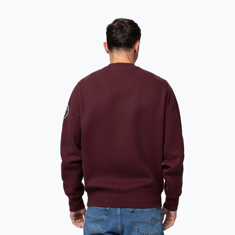 Vyriškas džemperis Pitbull Norton Crewneck dark burgundy 3